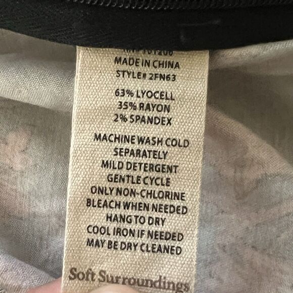 Soft Surroundings Curio Pants Wide Leg Elastic Waist Pull On Boho XL New y12 - Picture 7 of 8